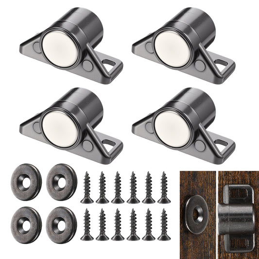 Wanmu 4 Pack Kitchen Cabinet Magnets Catch for Closure with Neodymium Magnet, Cabinet Door Closure Cabinets Catch Latch for Kitchen Cupboard, Wardrobe, Bathroom, Drawer, Louver, Closet