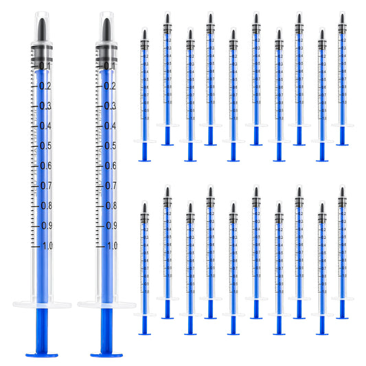 Dimeho 30 Pcs 1 ml Syringe with Cap, 1ml Plastic Syringes Without Needle for Liquid Measuring Syringe Oral Dispenser Small Syringes for Colostrum Collection, Plant Hydroponic, Pet Feeding Dropper