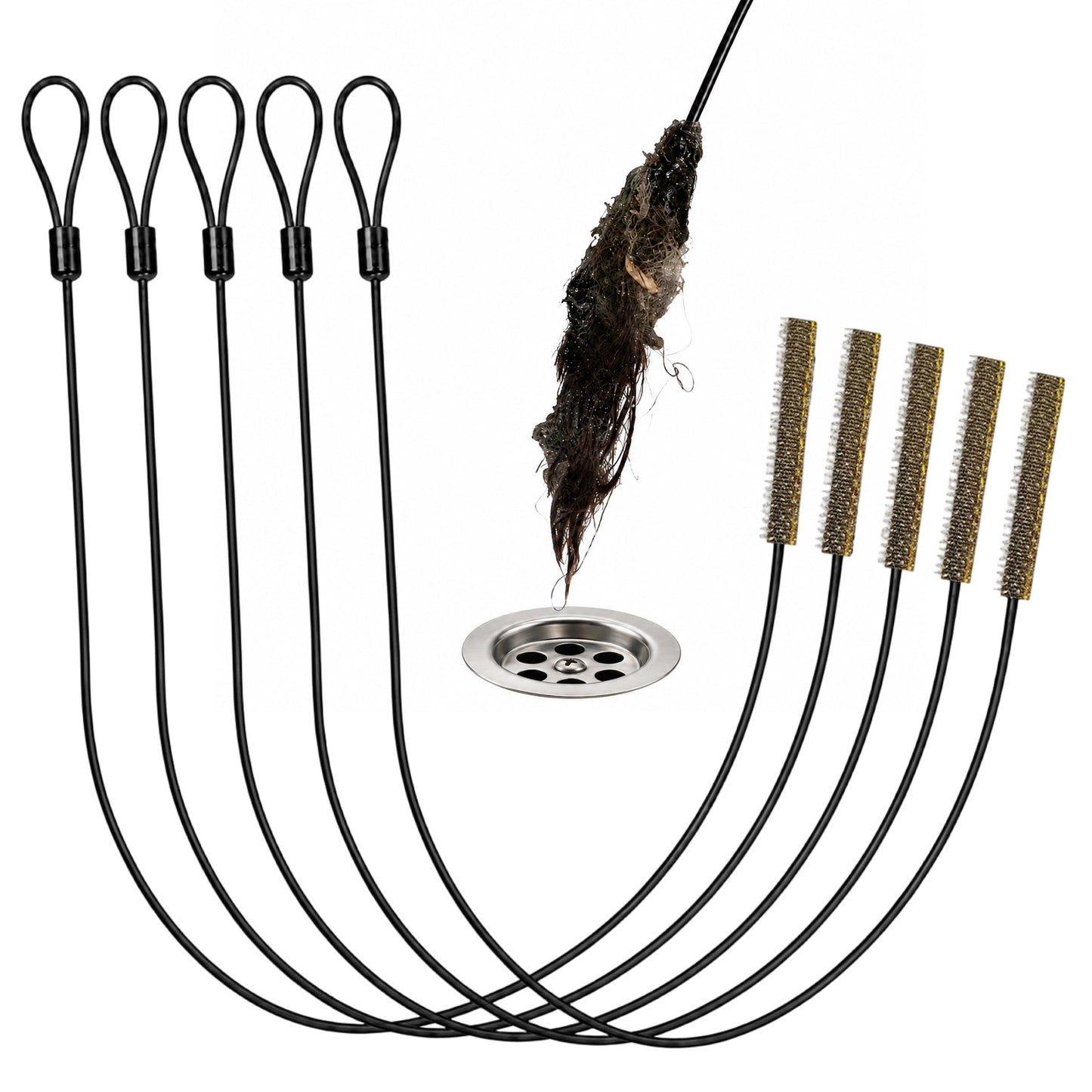 ElevateTech 35 Inches Drain Clog Remover, Hair Drain Removal Tool