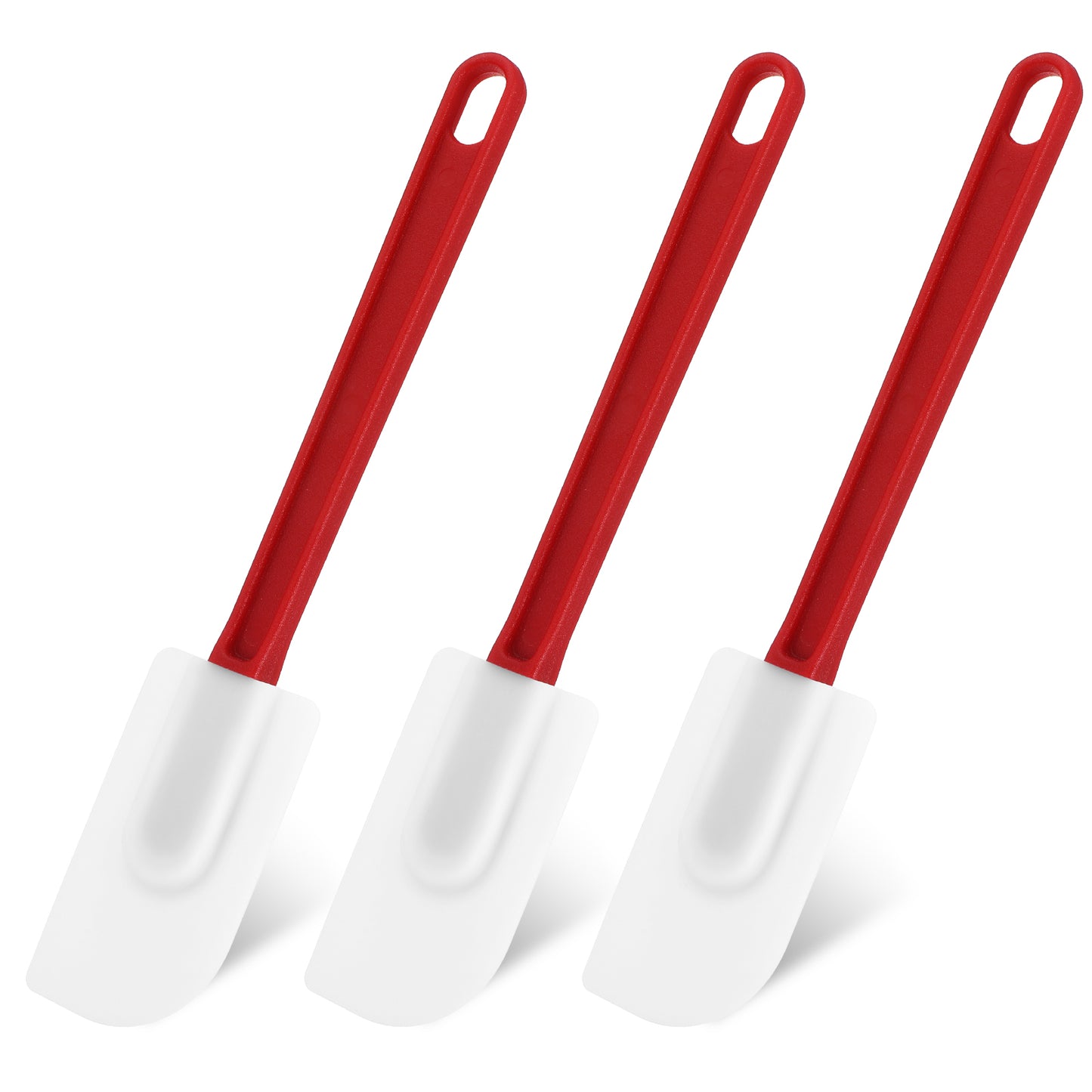 3pcs Silicone Spatula 9.5 Inch Heat Resistant Flexible Spatula Non-Stick Food Scrapers Baking Mixing Tool Food Grade Premium Good Grip Kitchen Utensils for Baking Cooking Mixing Cookware