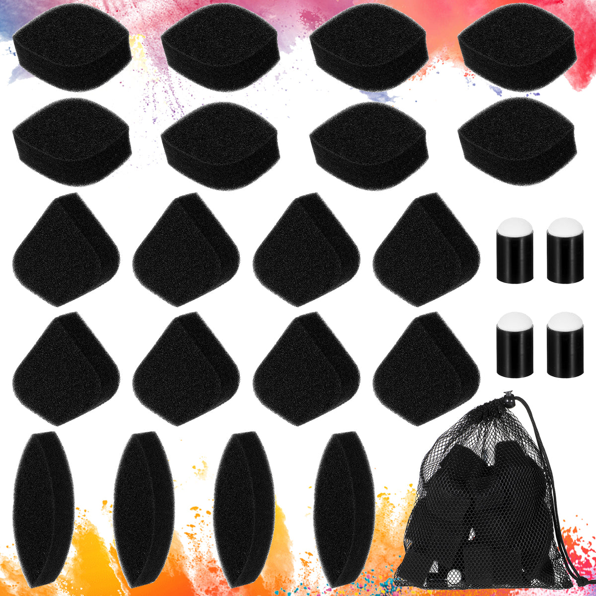 YBEATY 25 Pcs Face Paint Sponges Kit Body Painting Makeup Sponge(Set 2)