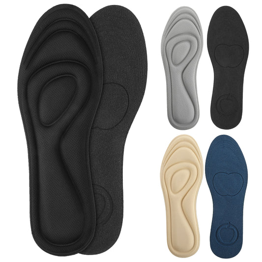 Wanmu 3 Pairs Memory Foam Insoles for Women Men, Soft IShoe Inserts Foot Protection Inner Soles Comfort Cushion Pads for Shock Absorption, Foot Pain Relief, Sneakers Slippers Boots(5.5-7UK)