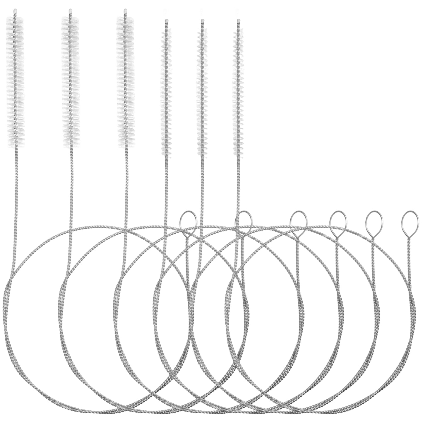 6PCS Tube Cleaner Brush 39 Inches Extra Long Straw Cleaner Brush Soft Nylon Bristles Head Cleaning Brushes for Cleaning Straw, Kegerator, Siphon Hose, Sunroof Drain, Refrigerator Drain