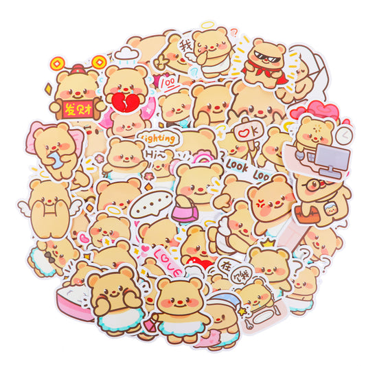 100pcs Capybara Stickers Cute Brown Stickers Waterproof Cartoon Animal Decals Nature Party Favors & Gifts for Adults Teens Girls Water Bottle Laptop Luggage Helmet Skateboard Motorcycle (Orange)