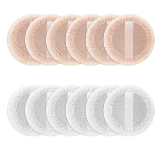 Sibba Beauty Blender Makeup Sponge 12 PCS Fluffy Make Up Foundation Applicator Face Blending Setting Pads Cosmetics Matte Loose Powder Body Paint Wet Dry Application Brushes (white/skin color)