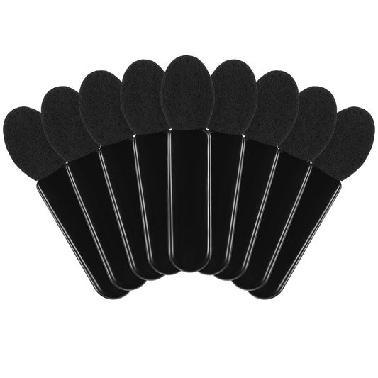 50pcs Eyeshadow Applicators Black Double-side Eye Shadow Brushes Short Sponge Eyeshadow Applicator Reusable Dual Sides Eye shadow Set Eye Makeup Tools for Women Professional