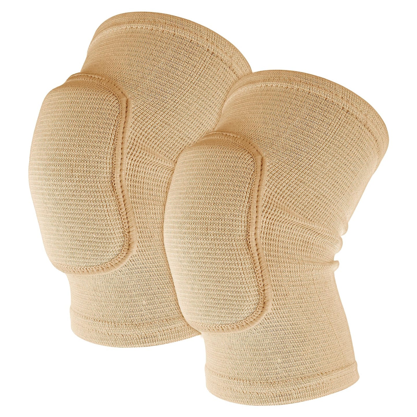 Sibba Kids Knee Pad, Breathable Elastic Knee Brace, Anti-Slip Padded Sponge Knee Protector for Volleyball Dance Running Skating Basketball Football Sports (Nude)