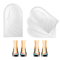 3 Layers Adjustable Heel Wedge Inserts for Supination Pronation Correction Silicone Adhesive Medial Lateral Orthopedic Heel Insoles for Leg Length Discrepancies Bow Legs Achilles for Men and Women