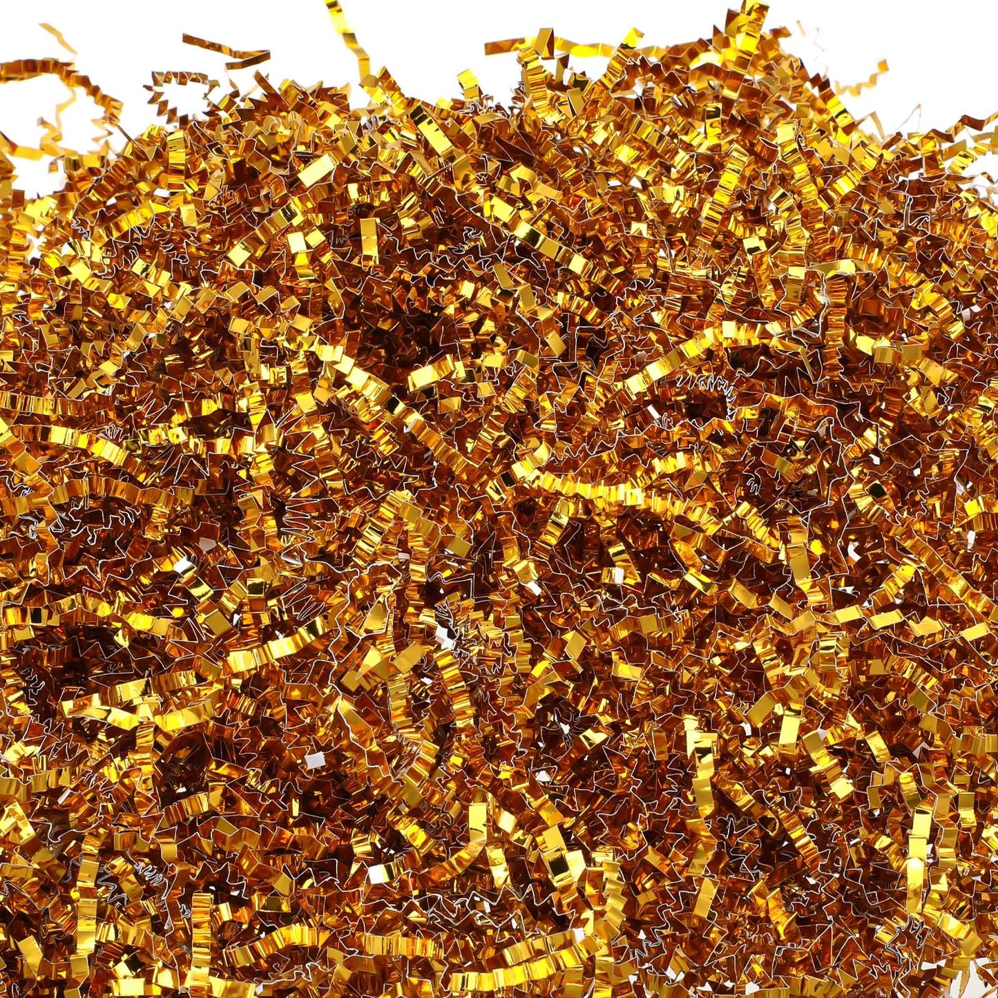 Dimeho 100g Crinkle Cut Paper Shred Shredded Paper Filler Double Gold Crinkle Paper Grass for Gift Boxes, Easter Baskets, Gift Wrapping, Basket Filling, Wedding Birthday