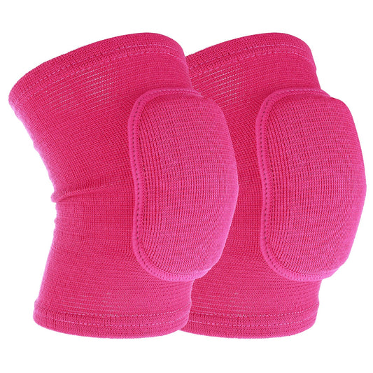 Sibba Compression Elbow Pads Arm Brace Support Fitness Arm Knee Protector Volleyball Basketball Breathable Elbow Wraps for Kids, Men and Women (Rose red)