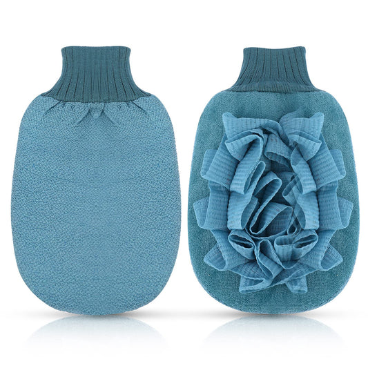 Sibba 1 PC Bath Sponges for Shower Loofah Body Scrubber Soap Bar Mesh Balls Flowers Scrunchies Double-Sided Exfoliates Skin Wash Gloves Large Size Mitt Travel Home(Rose red)