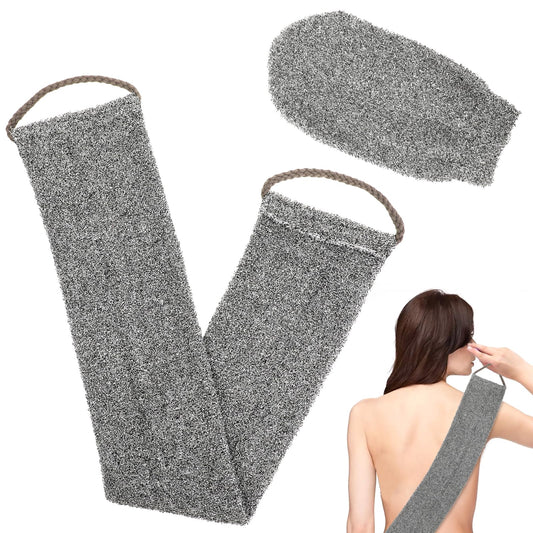 COMNICO 2 Pcs Back Scrubber Shower African Long Net Luffa Exfoliating Scrubber Shower Body Bath Brush for Women Men Double Side Loofah Sponge