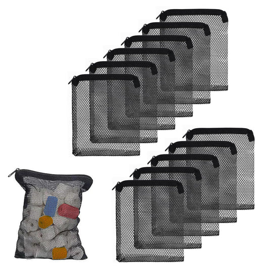 8 Pack Aquarium Filter Media Bags with Zipper, 8 x 5.5 Inch Small Fish Tank Filter Fine Mesh Bag Aquarium Mesh Bag for Fish Tank Activated Carbon, Bio Filter Balls, Filter Stones, Ceramic Rings