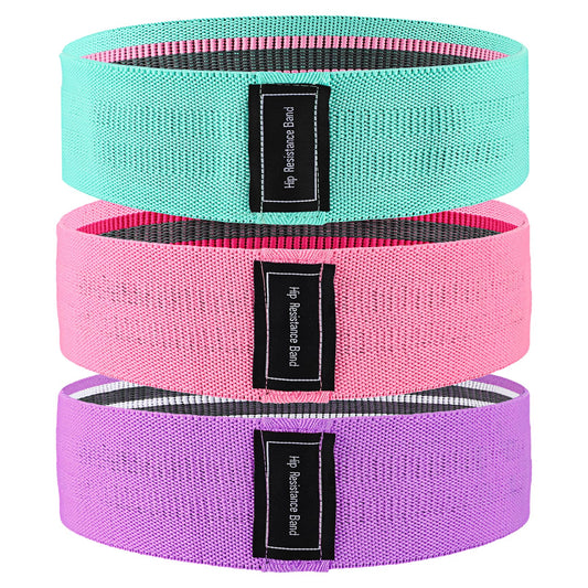 WLLHYF 3 Pieces Fabric Resistance Bands Set for Working Out Women Men Anti-Slip Elastic Bands Legs Stretch Bands for Gym Home Fitness Exercise, Yoga, Hip Circle Lift, Thigh, Squat