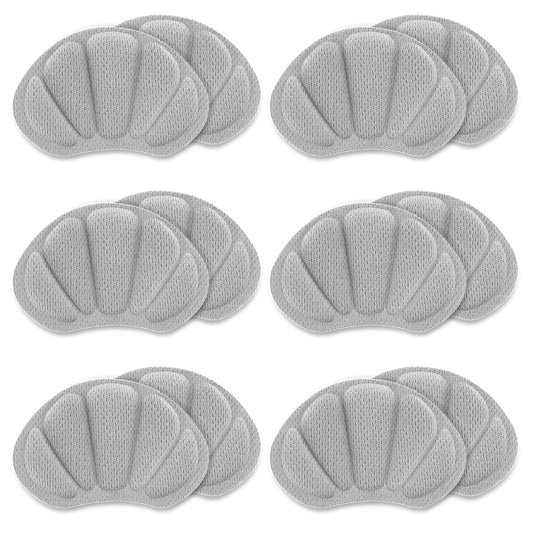 Sibba 6 Pairs Heel Cushion Inserts Heel Grips Shoe Pads Comfort Thick Back Insoles No-Slip Anti-Blister Foot Care for Women Men (Gray)