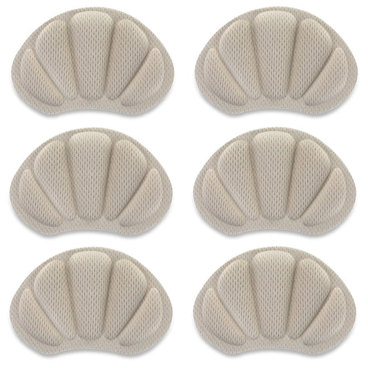 Sibba Feet Heel Grips 3 Pairs Shoes Liners Filler Inserts Protectors Make Fit Tighter Too Big Loose Boots Cushions Pad Insoles Womens Men Health Foot Care Products (Beige)