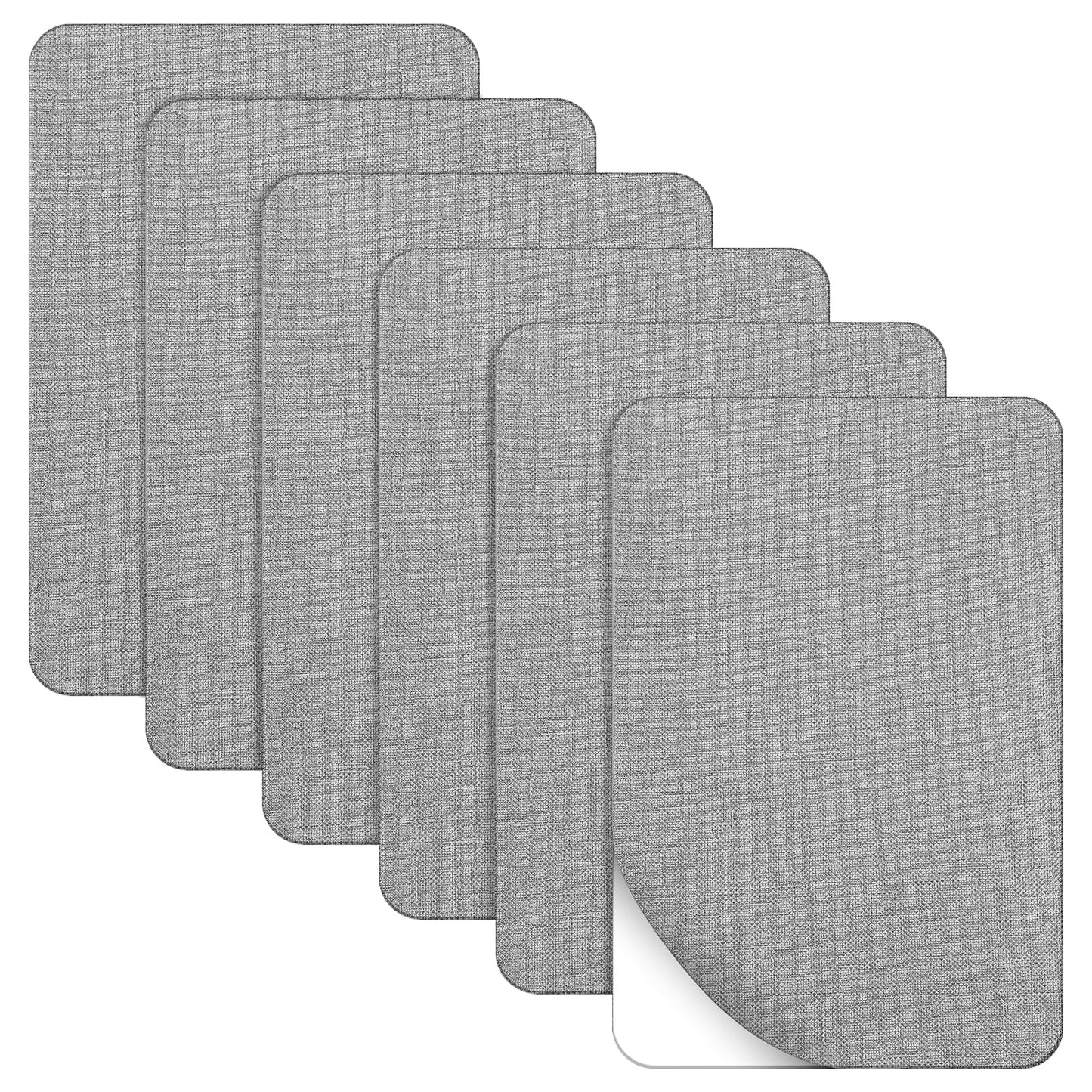 6 Pcs Fabric Repair Patch 4 x 6 Inch Self-Adhesive Linen Mending Tape Quick Fix Cloth Patches Kit for Furniture Couch Car Seats Bags Tents Chairs Clothes