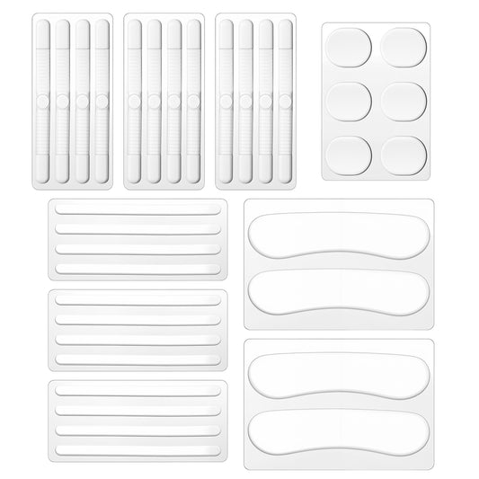 34 Pack Silicone Shoe Strap Grip High Heel Cushion Inserts Anti Slip Shoe Protector Strips Sandals Thin Heel Straps Pad Sling Gel Backs Sticker for Women Heels Men Sneaker Loose Shoes More