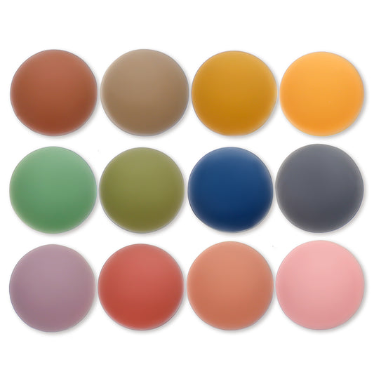 Wanmu 12Pcs Spherical Fridge Magnet, Cute Matte Decorative Whiteboard Magnets, Colorful Refrigerator Magnets for Home Kitchen Locker Office Calendars Whiteboard Maps Resin Fun Decor