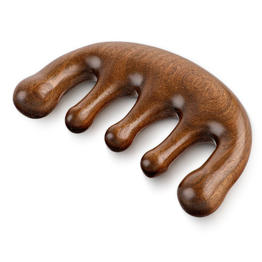 Wanmu Loc Comb Massage Comb, Wooden Scalp Massager for Hair Growth, Massage Comb Scalp Comb, Sandalwood Head Massager Wide Tooth Hair Massager Scalp Comb for Hair Guasha Scraping Scalp Comb