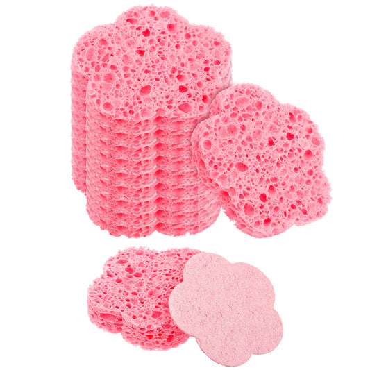 WLLHYF 10 Count Compressed Facial Sponges Natural Cosmetic Spa Sponges Exfoliating Sponges Face Cleansing Sponges Pads for Face Cleansing Massage Pore Exfoliating Mask Makeup Removal