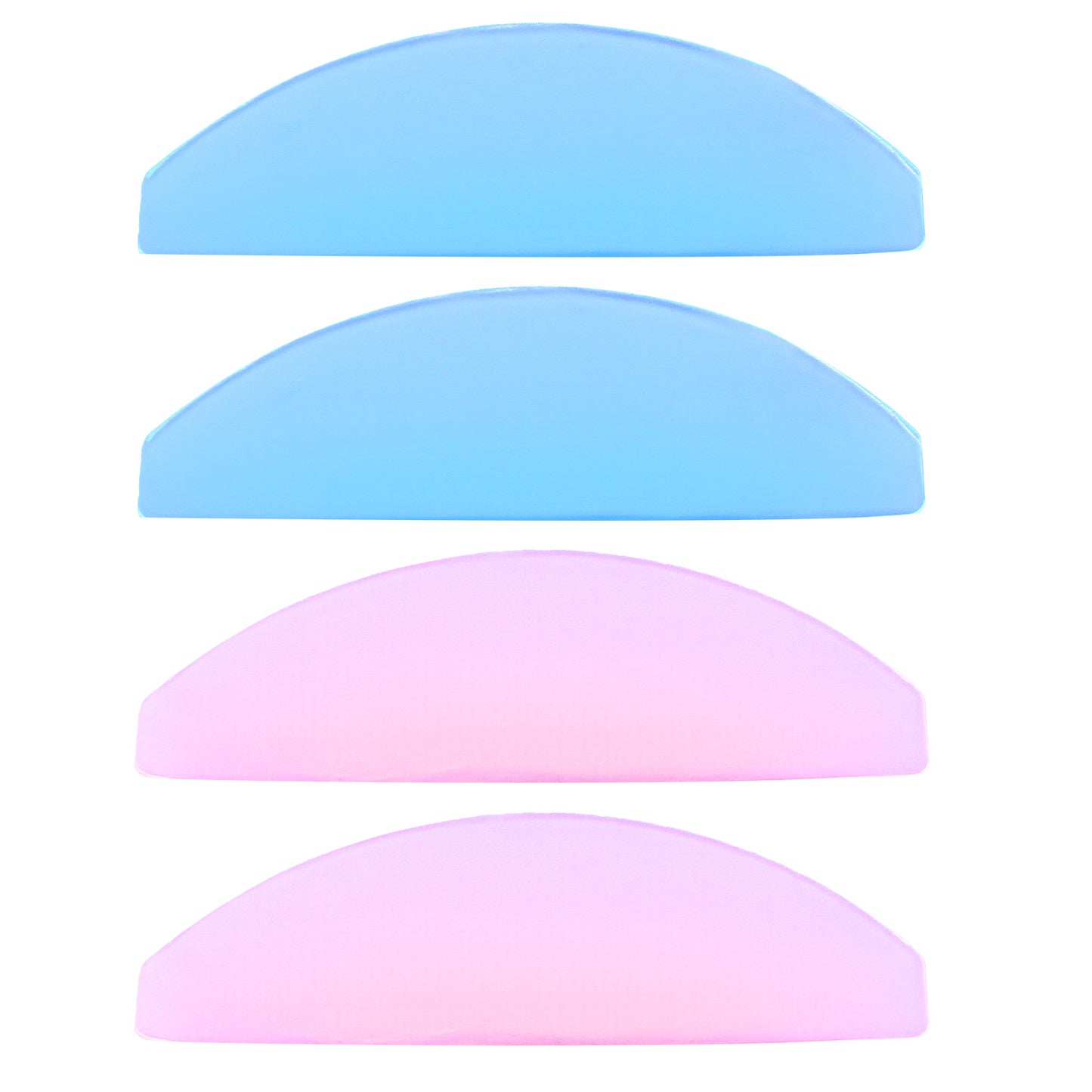 4Pcs Lash Lift Shields Flat Korean Lash Lift Pads Super Sticky Glueless For NO.1 Perm Soften Lashes Lifting Rods For Salon Usage Flatter Rods Eyelash Perm Tools For Perming Lashes Thoroughly Pink Blue