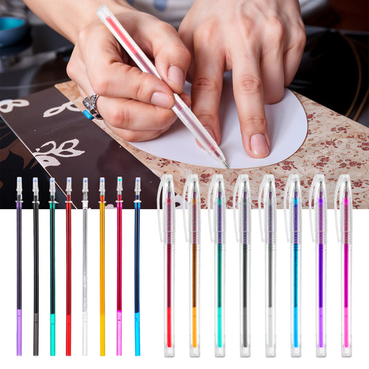 Wanmu 8 Pcs Heat Erasable Pens for Fabric with 8 Refills, Fabric Markers Pens, Tailors Marking Chalk Pencils for Sewing, Quilting, Embroidery, Dressmaking DIY Precise, Fabrics
