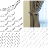 12pcs Roller Shade Clear Saftey Chain Retainer and Cord Guide Fixation Hook Curtain Clip Blind Cord Holder Fixation Hook Bead Chain with Screw for Roller Blinds Cord Loop Bead & Chain Tension Device