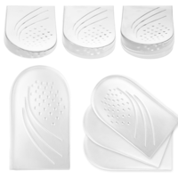 3 Layers Adjustable Heel Wedge Inserts for Supination Pronation Correction Silicone Adhesive Medial Lateral Orthopedic Heel Insoles for Leg Length Discrepancies Bow Legs Achilles for Men and Women
