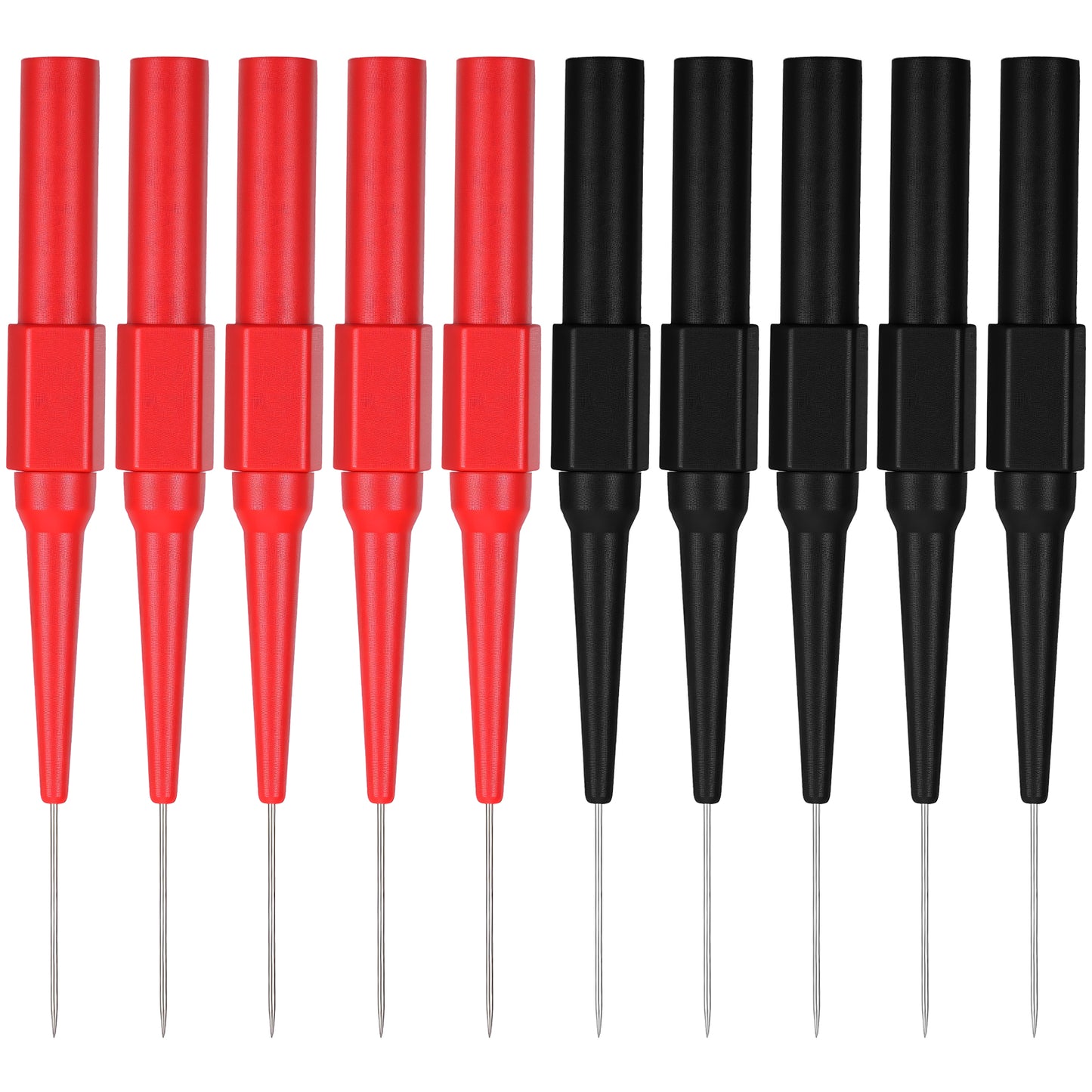 KFHENSOMR 10 Pcs Test Probe Pins Back Probe Kit, 0.7mm Multimeter Probes Non-destructive Insulation Wire Piercing Needle, Super Tip Multimeter Probes for Car Tester & Automotive Testing Tools