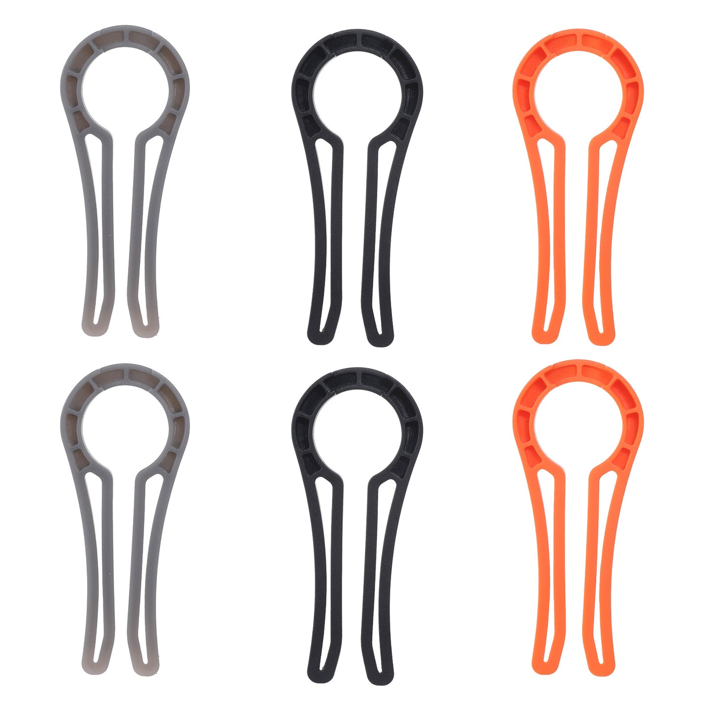 COMNICO 6pcs Gas Stove Knob Lock, Child Safety Proofing Oven Knobs Covers Durable Heat-Resistant Door Knob Guards to Prevent Kids Pets from Turning on Stoves (Black + Gray + Orange)