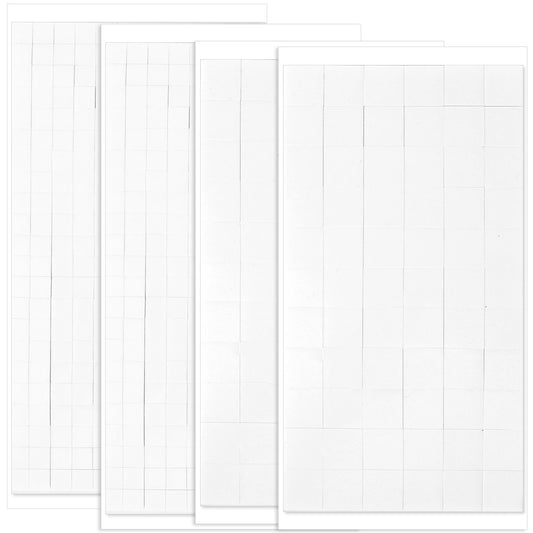 Wanmu 8 Sheets Foam Adhesive Squares, 1312 Pcs Precut Squares Strips Foam Tape& Tweezer, Double Sided Adhesive Mount for Halloween Christmas Crafting Scrapbook DIY Crafts Office Supplies (2 Sizes)