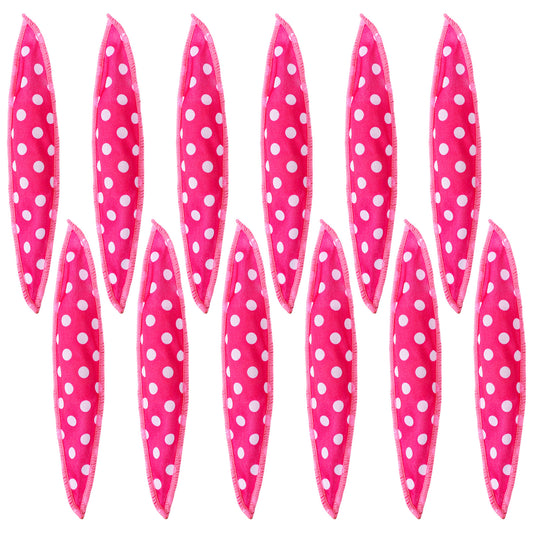 12 Pcs Hair Curler Rollers Soft Satin Sponge Curlers
