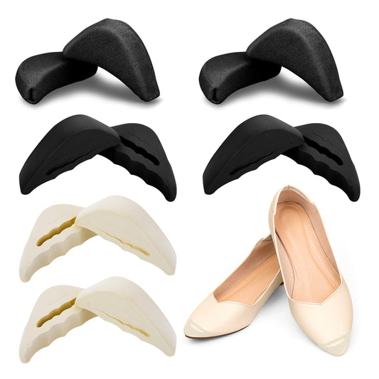 6 Pairs Sponge Adjustable Shoe Filler Toe Inserts Big Toes Plug Shoe Pads Reusable Soft Sponge Foam Toe Fillers Unisex Inserts for Too Big Shoes Filler Make Shoes Fit Casual Sports High Heels Boots