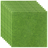 Gsbnjuy 8 Packs Fake Grass Decor Artificial Grass Squares Mini Craft Turf Tiles Model Turf Grasse 5.9x5.9 Inch Green Synthetic Turfs for DIY Craft Fairy Garden Diorama Dollhouse Decoration Accessories