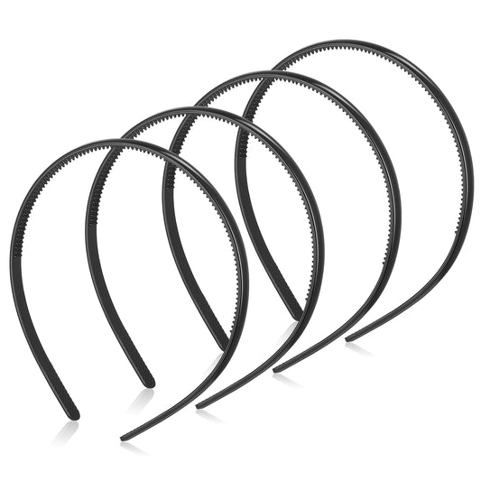 Thin Headbands For Women Hair Accessories 6 PCS Skinny Plastic Head Bands with Teeth Non Slip Zig Zag Styling Hairband Workout Smooth Washing Face Hairbands Hairstyling Accessory Make Up Headwear