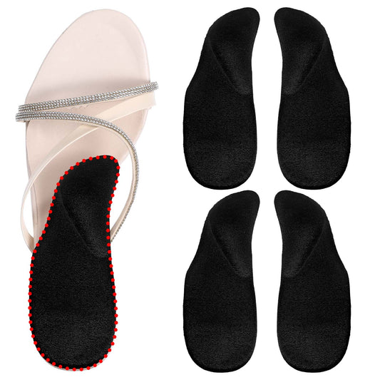 COMNICO Gel Arch Support Pads 2 Pair Arch Support Shoe Inserts, Reusable Arch Inserts for Foot Pain Relief Arch Support Shoe Inserts for Flat Feet Plantar Fasciitis One Size for Women & Men