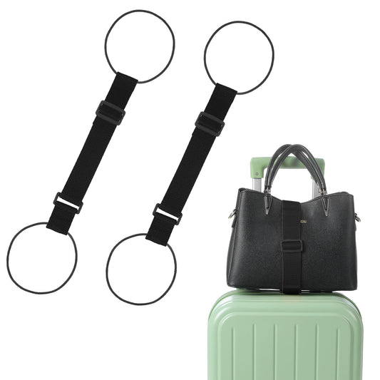 2 Pcs Luggage Straps Adjustable Bungee Elastic Belt Luggage Connector Straps Flexible Luggages Connector Accessories Elastic Fastening Bag Strap Carry On Travel Essentials for Travel Suitcase