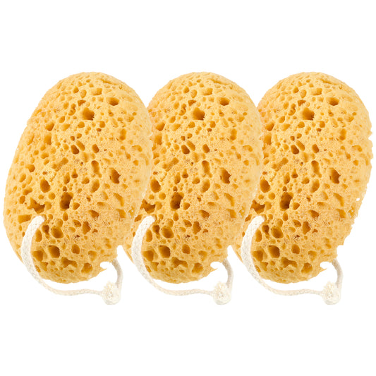 3 Pcs Bath Sponge Foam Loofah Exfoliating Sponge Face Body Puff Bathing Body Scrubber Soft Shower Sponges Reusable Washing Scrubber for Women Men