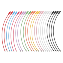 Sibba 24 Pcs Stainless Steel Connecter Wire Keychains 5.9" Long Cable Loop Key Rings Large Metal Keyrings Key Chain for Hanging Luggage Tags Loops, ID Tag Keepers, Car Keys, Bag Tassels - MultiColor