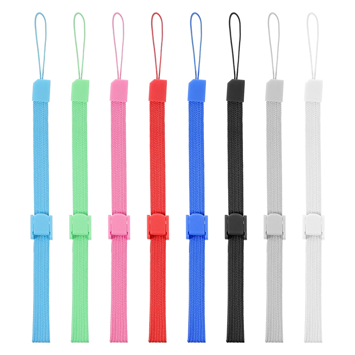 KFHENSOMR 8PCS Adjustable Wrist Strap Lanyards, Phone Strap, Hand Wrist Strap Lanyard for Wii Remote Controller & Phone, Strong Replacement Wii Accessories (Multi-Colour)