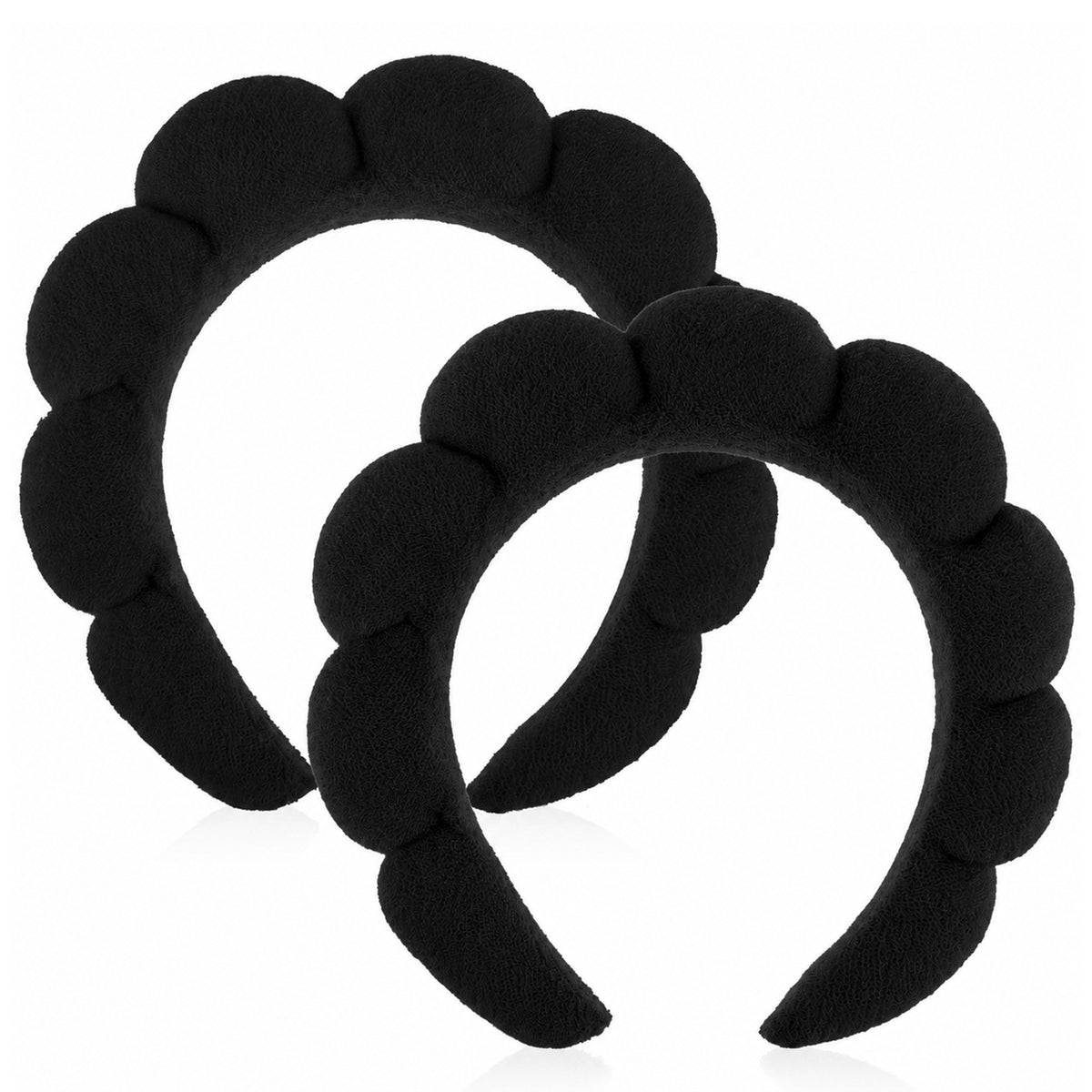 YUXIANLB Spa Headbands for Women (Black, One Size)