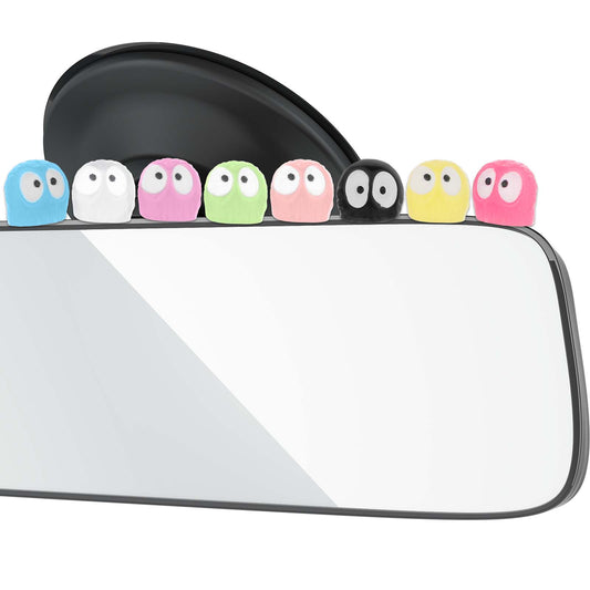 COMNICO Cute Luminous Soot Sprites, 40Pcs Automotive Interior Decoration Anime Car Rearview Mirror Dashboard Accessories for Car Ornament Gifts and Interior Office Desk Decors