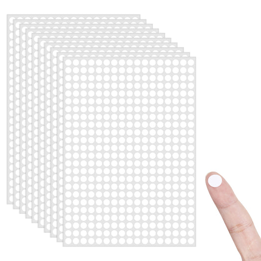 Wanmu 4080Pcs Circle Dot Stickers, White Circle Coding Labels, 3/8 Inch Round Labels Label, Self-Adhesive Writable Coding Labels for Toddler Student Classroom Office Garage Sale
