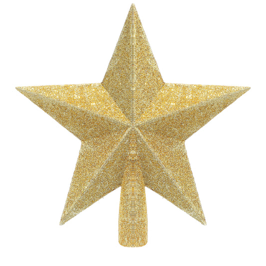 SIbba Christmas Tree Top Crown Glitter Star Decoration, 8 inches Star Tree Topper Christmas Star Treetop for Christmas Ornaments Tree Star for Xmas Christmas Party