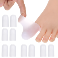 Wanmu 10Pcs Gel Toe Cap and Protector, Silicone Big Toe Protectors for Women and Men, Toe Caps and Sleeves for Shoes, Toe Caps for Foot Pain Relief, Protect Toe from Rubbing and Friction