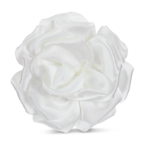 Rose Flower Brooch, Corsage Hair Pins, Elegant Hair Clip and Accessory for Women, Fabric Flower Brooches for Dresses, Vintage Red & White Floral Pins (3.93×3.93 inches)