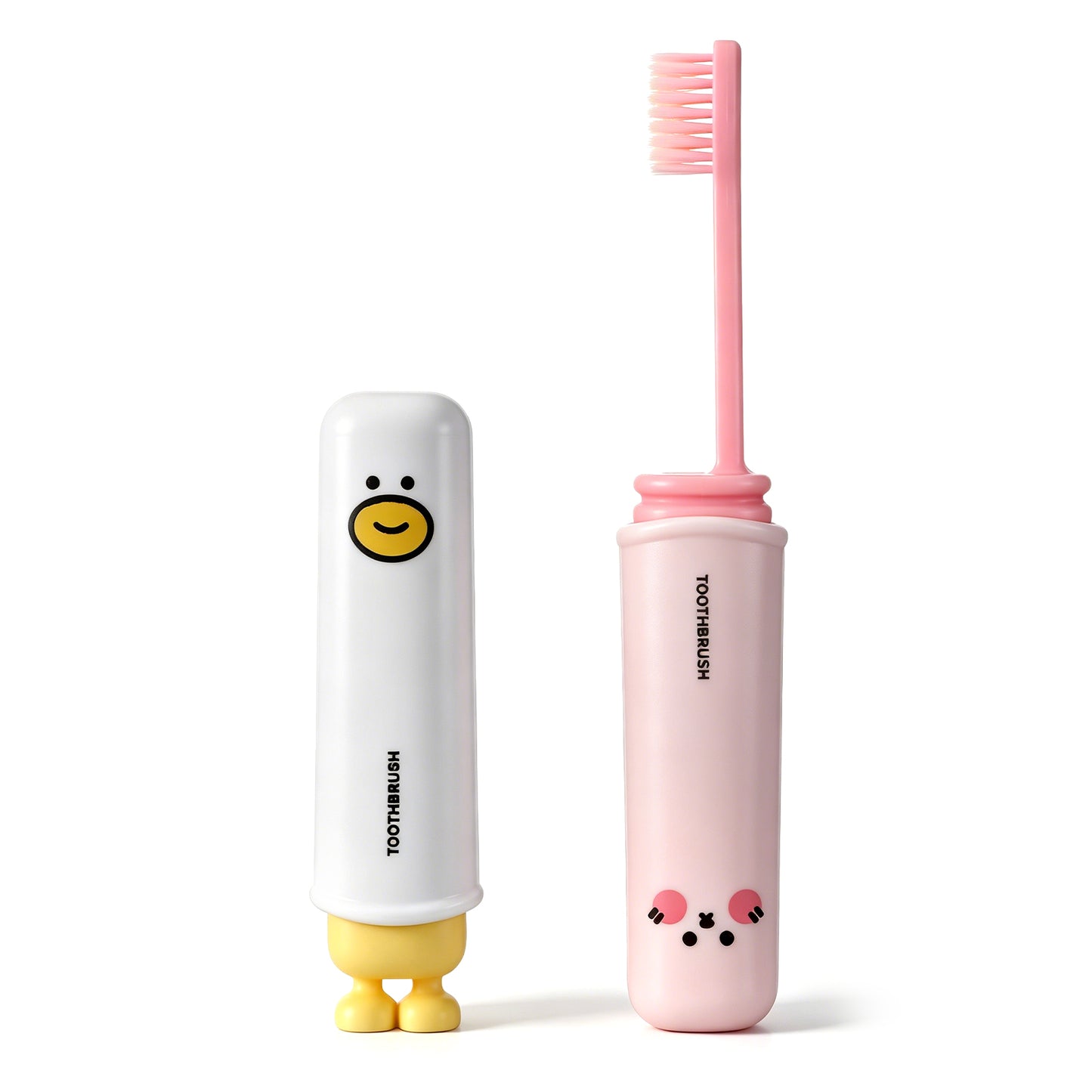 QFGasre 2 Pcs Folding Toothbrush, Mini Portable Soft Bristle Travel Toothbrushes with Case Individually Small Folding Toothbrushes for Adults Home School Camping