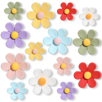 14 Pcs Cute Refrigerator Magnets Funny 3D Flower Fridge Stickers Colorful Fridge Decorative Whiteboard Cabinet Locker Magnets for Kitchen Office Dishwasher Classroom Supplies