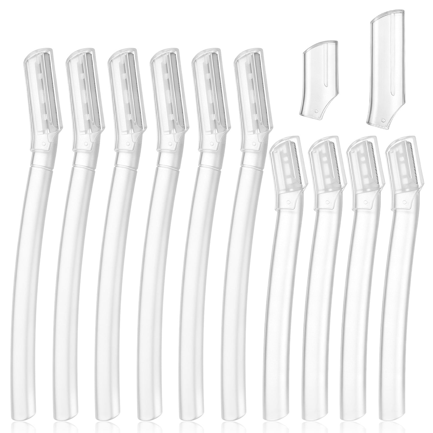 Gjinxi 10pcs Dermaplane Razor for Women Face, Professional Eyebrow Dermaplaning Blade Tool Trimmer Shaver for Peach Fuzz Removal Eyebrow Shaping Smooth Skin Gentle Exfoliation Flawless Makeup Prep